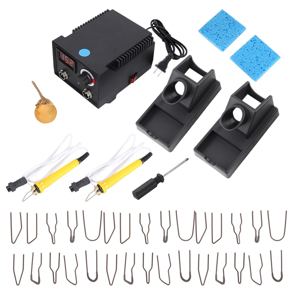 Adjustable Pyrography Tool Kit Digital Display Wood Burning Craft Machine for Leather Gourd DrawingUS Plug 110V