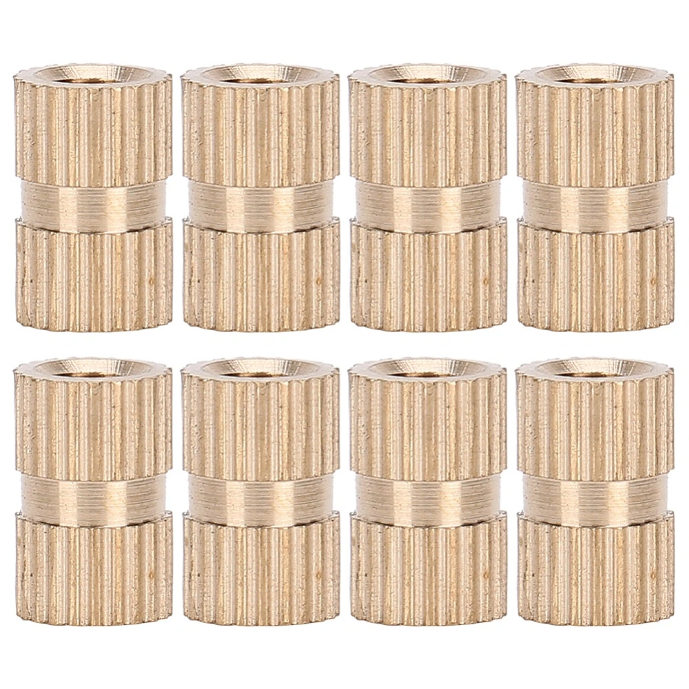 100pcs Professional Knurled Copper Nut Insert Nut Hand Craft Accessory M4 x 10 x 6