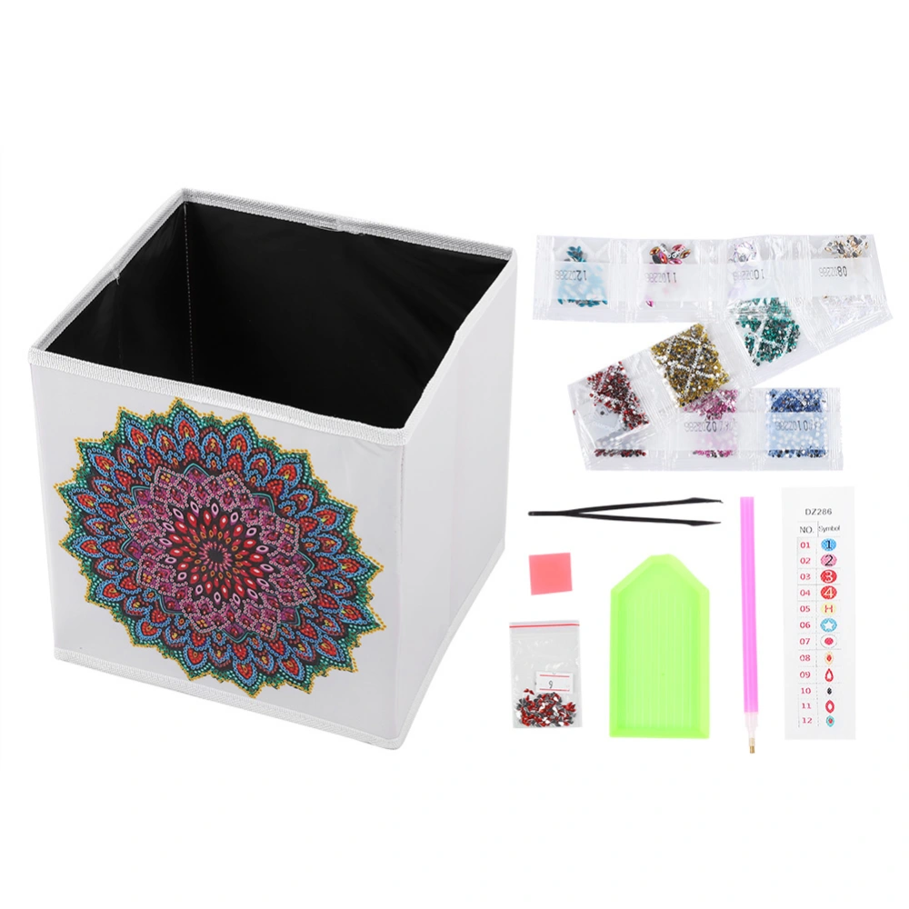 Diamond Painting Kit Rhinestones Embroidery DIY Home Wall Decor PU Leather Foldable Storage Box