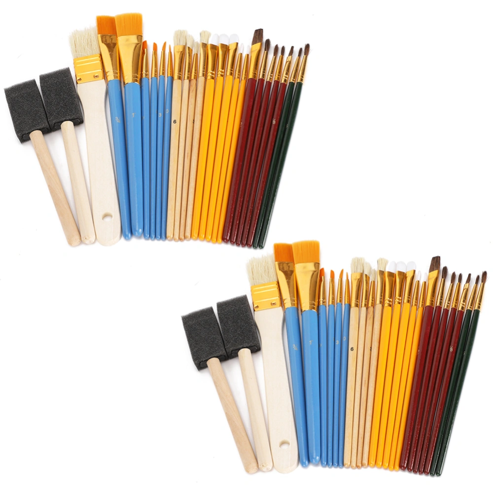 2 Sets Oil Paint Brush Multifunctional Students Artists Painting Tools Art Supplies