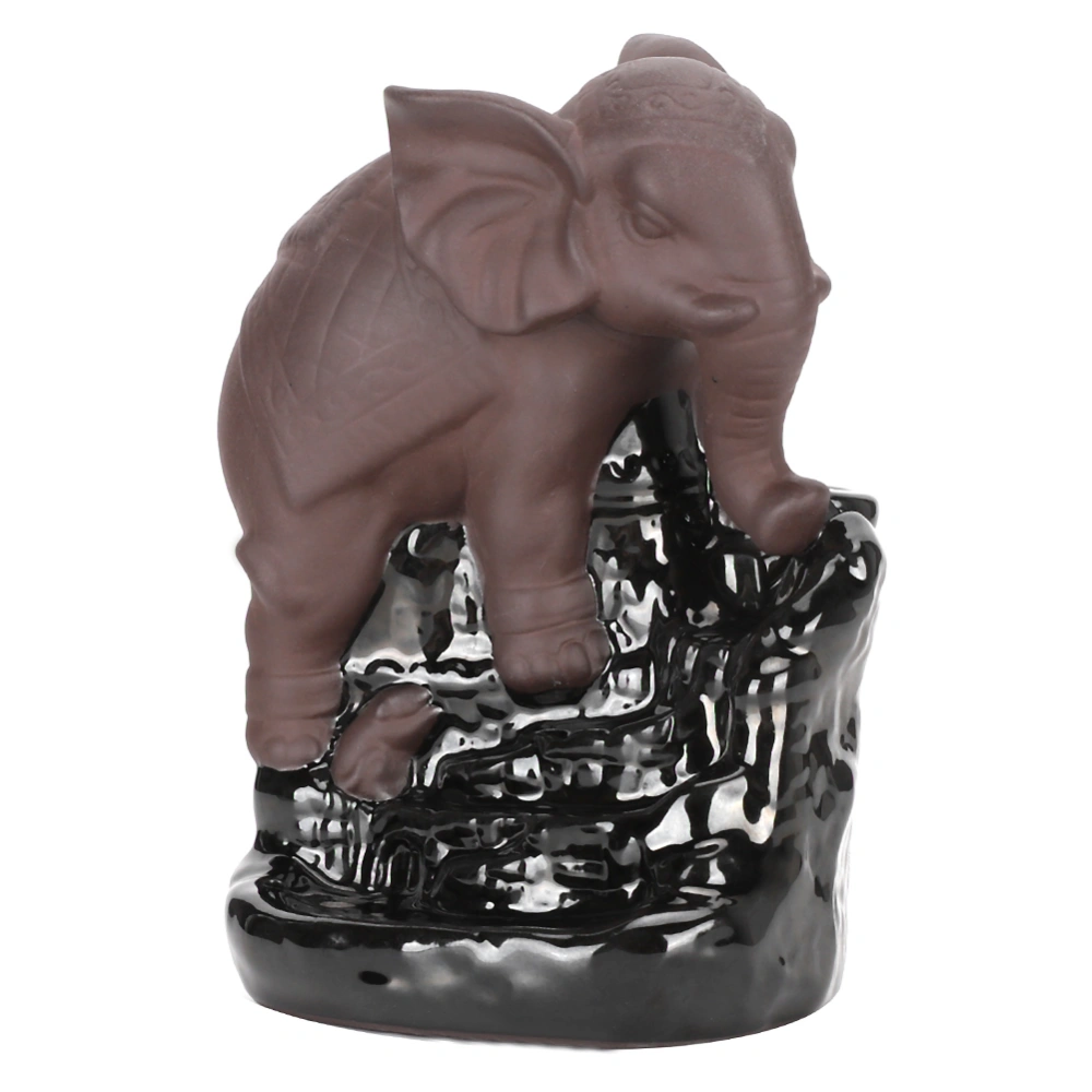 Elephant Backflow Incense Holder Burner Ceramic Aromatherapy for Home Office Decoration