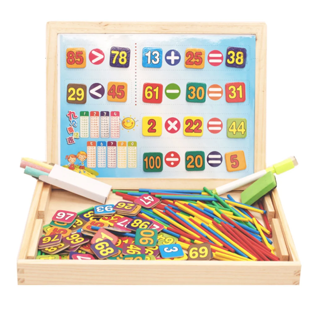 Drawing Writing Board Magnetic Puzzle Multifunctional Double Easel Kid Early Education Toy