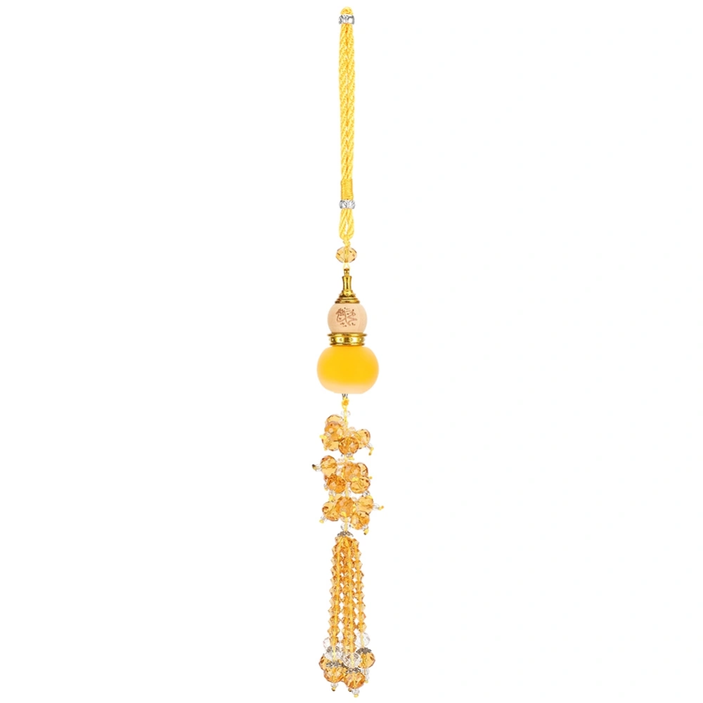 Gourd Car Pendant Ornaments Hanging Charm Perfume Bottle Decoration for Home Office Yellow