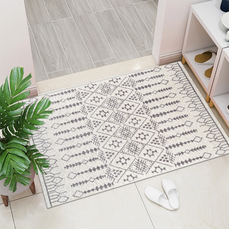 Retro Entry Door Non-slip Mat Rectangular Door Mat