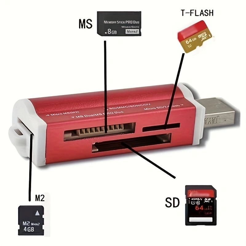 Multi-colored USB2.0 Memory Card Reader For Micro SD MMC SDHC TF Card