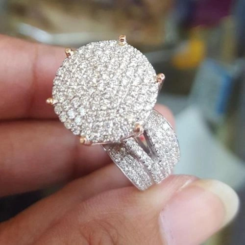 Sparkling Women 925 Sterling Silver White Sapphire Diamond Ring Bride Wedding Jewelry Size 6 7 8 9 10