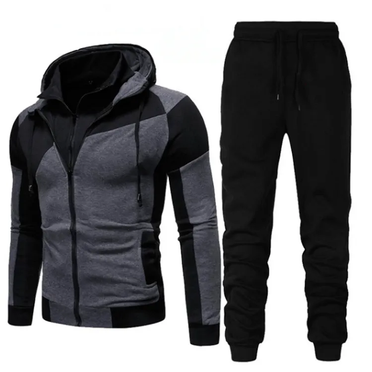 2022 Men Sports Tracksuit Men Hooded Sweatshirt+Joggers Pants Casual Men Streetwear Athletic Sets