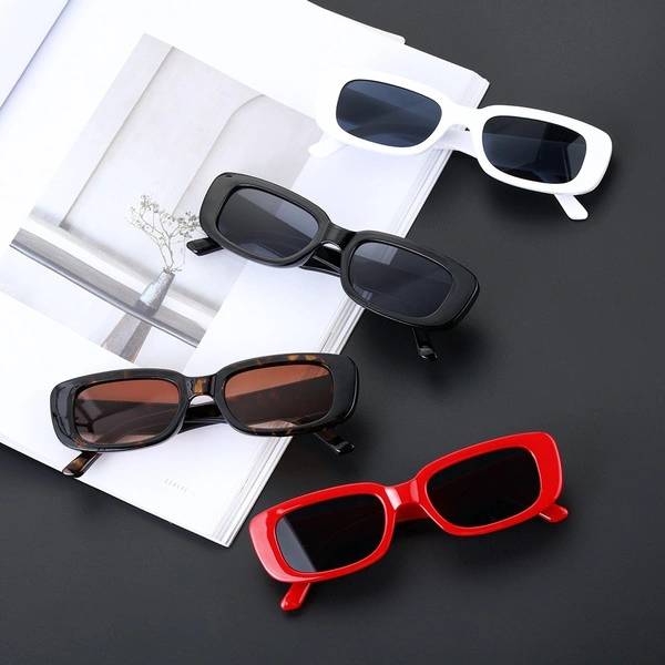 New Thick Frame Men Sunglasses Rectangular Fashion Women Sunglasses Cool Driving Sunglasses Western European Trend Retro Glasses