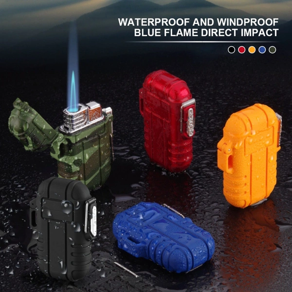 New Waterproof Electric Lighter Dual Arc Plasma Flameless Windproof USB Rechargeable Lighter