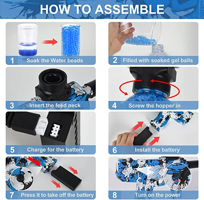 Electric Gel Blaster Gel blaster,Highly Assembled Toy,with 35000 Water Bead,for Ages 12+