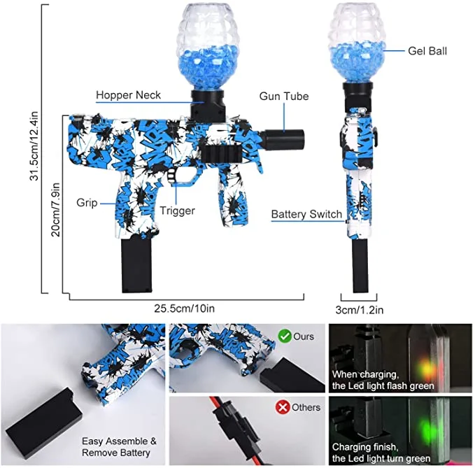 Electric Gel Blaster Gel blaster,Highly Assembled Toy,with 35000 Water Bead,for Ages 12+