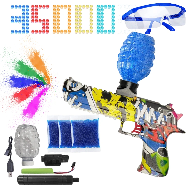 SplatrBall Water Bead Gel Ball Blaster Kit,SPLATR BALL Full Auto Rechargeable Battery,Gift for Kidss,for Ages 12+
