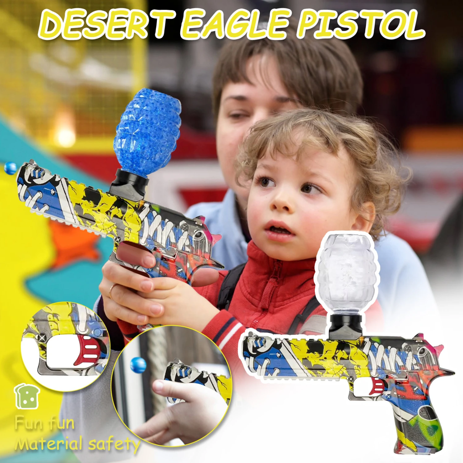 SplatrBall Water Bead Gel Ball Blaster Kit,SPLATR BALL Full Auto Rechargeable Battery,Gift for Kidss,for Ages 12+