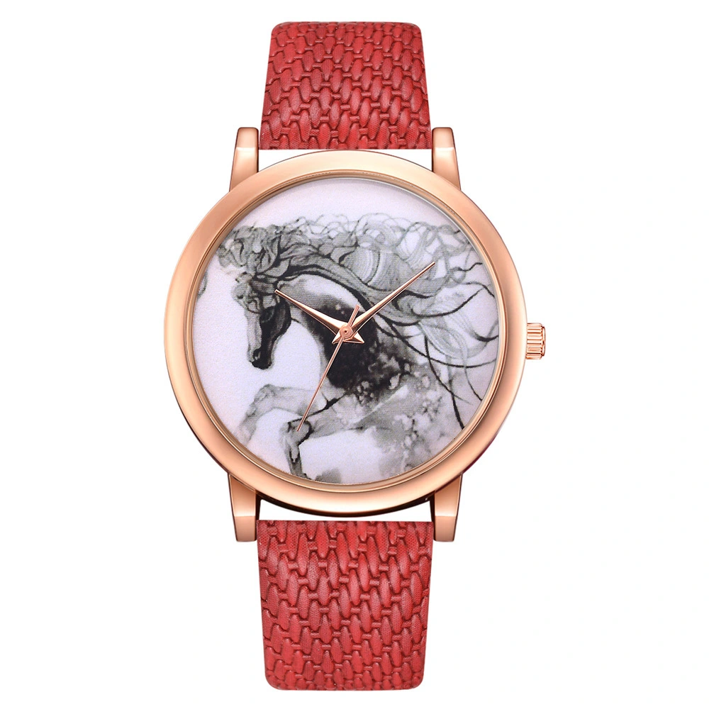 Men's Quartz Watch With Rattan Belt