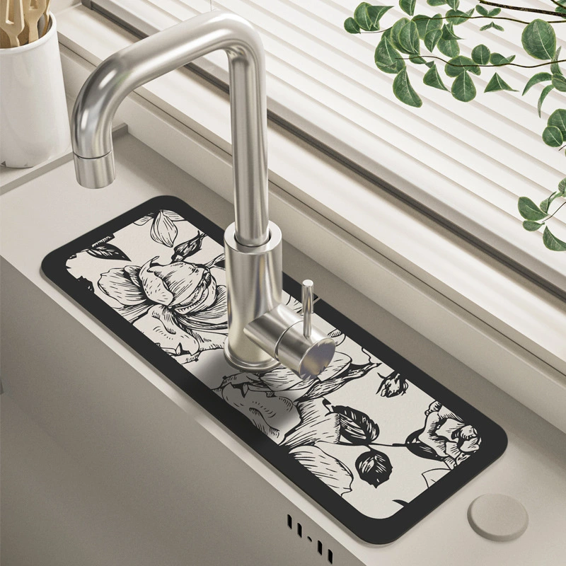 Kitchen Faucet Hydrophilic Pad Bathroom Non-slip Mat