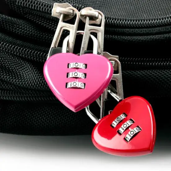 Heart Padlock Cute Shape Metal Travel Suitcase Lock Supplies