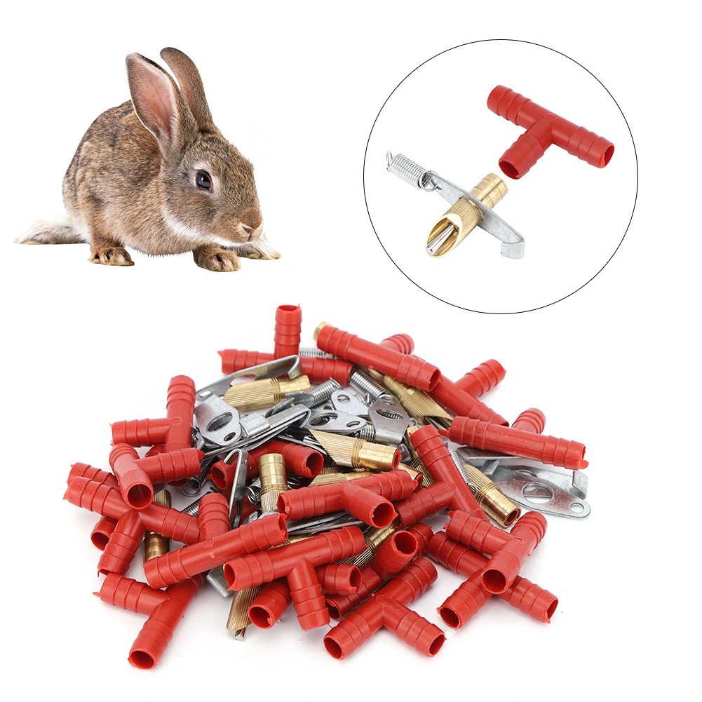 20 Sets Rabbit Drinker Waterer Water Nipple Livestock Drinking Water Tool Accessories