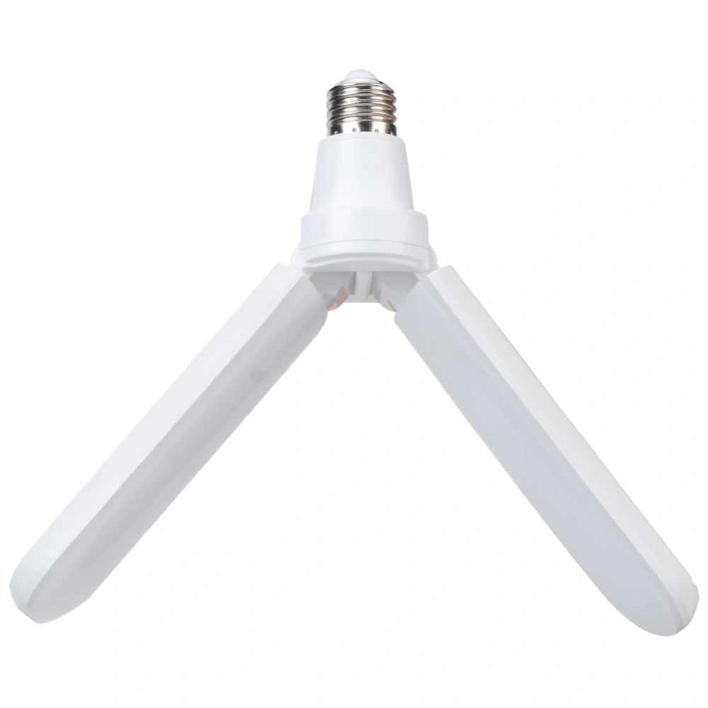 22W E27 185-265V LED Foldable Super Bright Lamp 2 Blades Fan Light for Warehouse Garage Home Usecold white