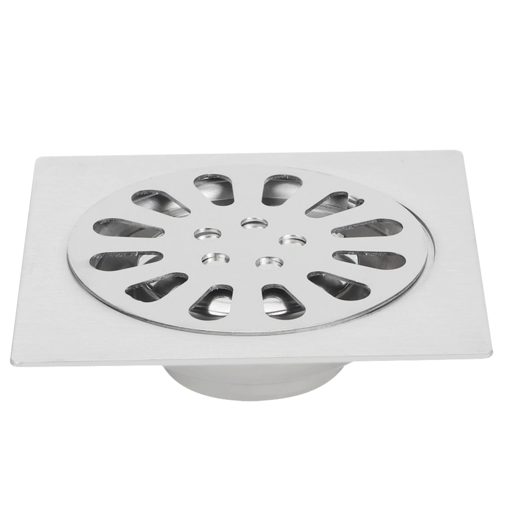 Single Zinc Alloy Bathroom Shower Square Floor Drain Cover Deodorant Kitchen