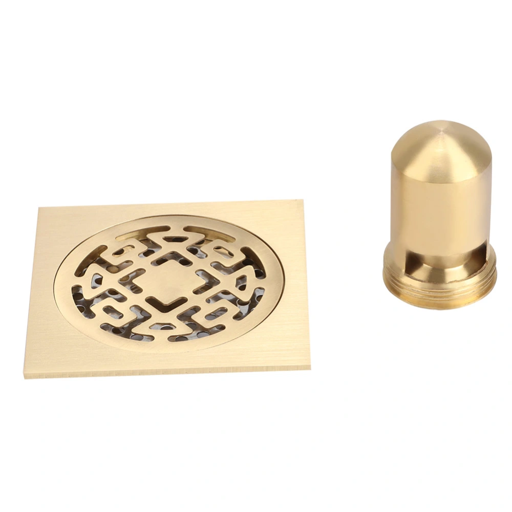 Bathroom Copper Core Floor Drain Shower Drainer Anti Clogging and Odor Floor Strainer