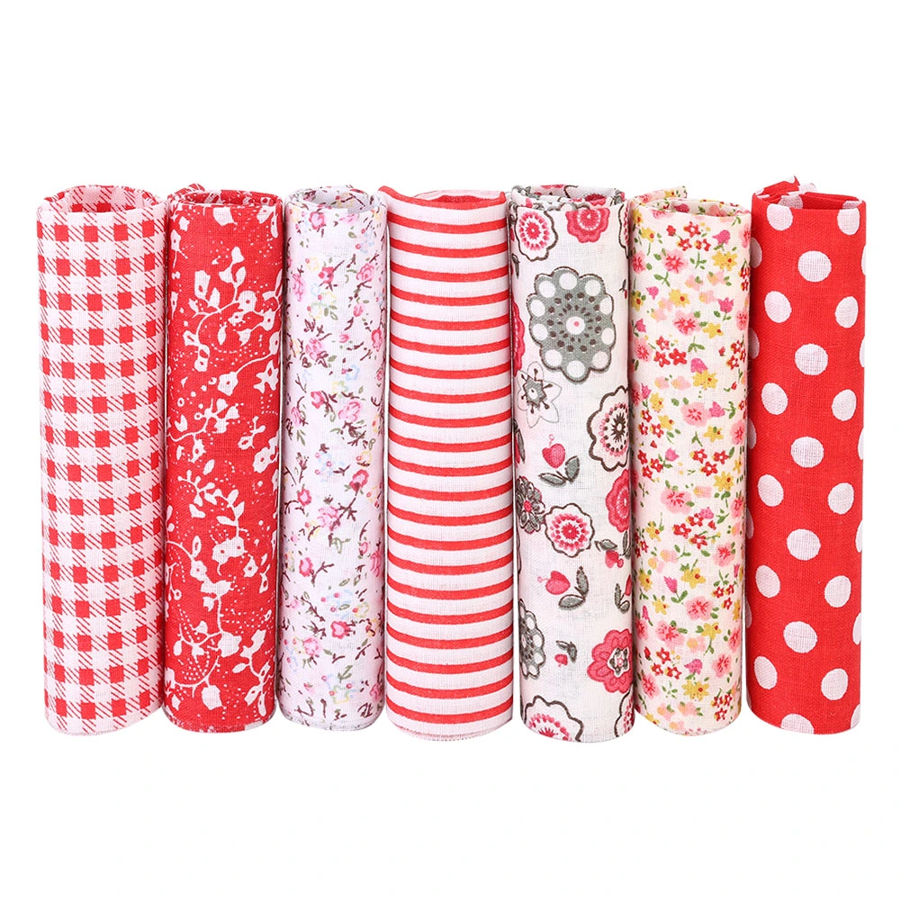 7pcs / set 100% Cotton Batiks Sewing Craft Cloth for DIY Wallet Cushion Cover (S)