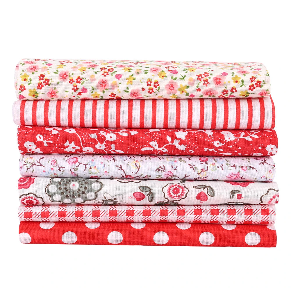 7pcs / set 100% Cotton Batiks Sewing Craft Cloth for DIY Wallet Cushion Cover (S)