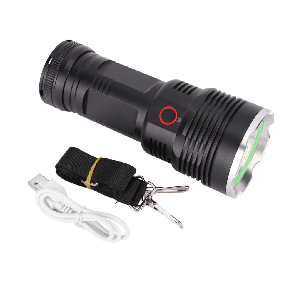 Outdoor Portable LED USB Flashlight Torch High Brightness Camping Hunting Fishing