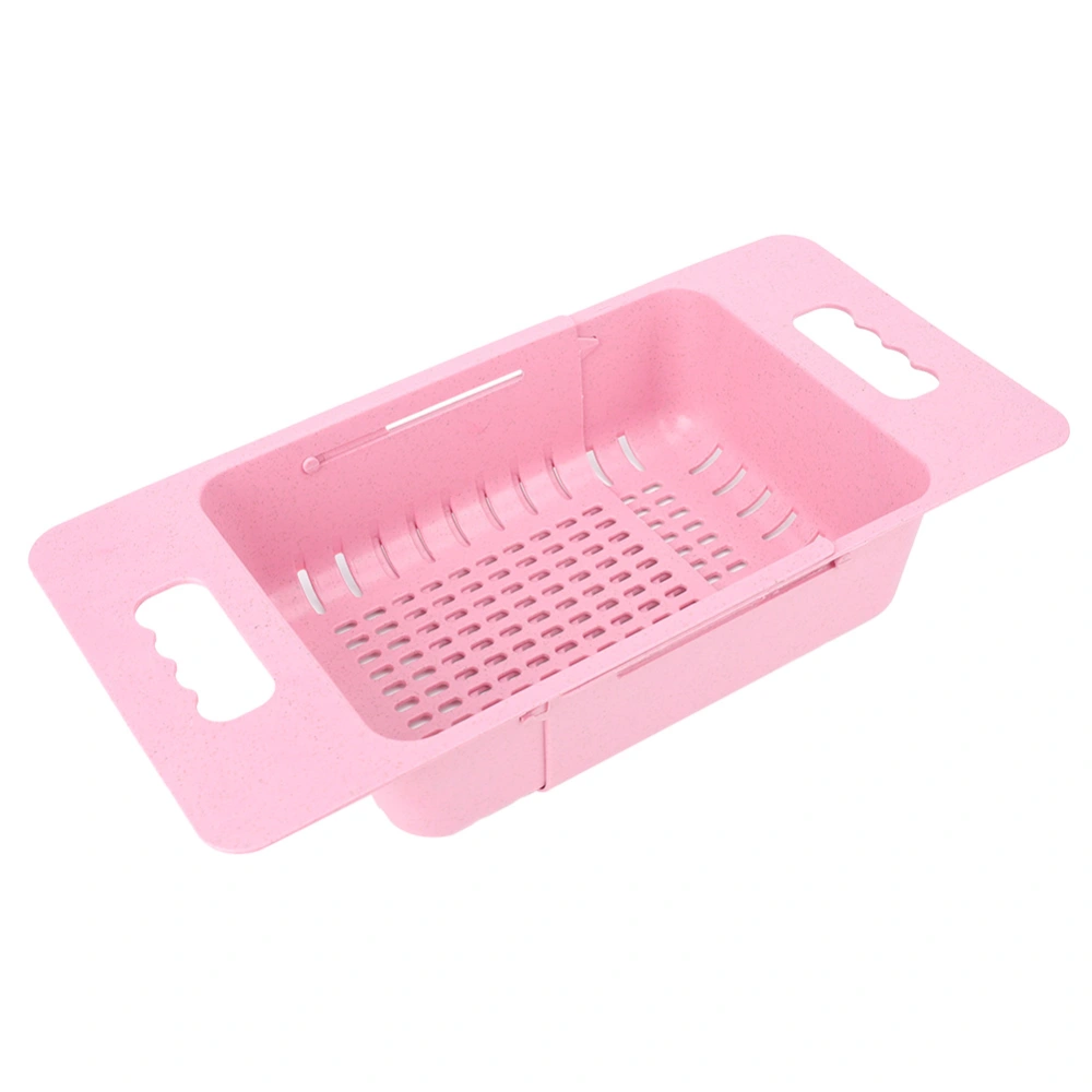 ABS Telescopic Sink Tray Drain Basket Adjustable Multifunction Holder Fruit Kitchenware Decor