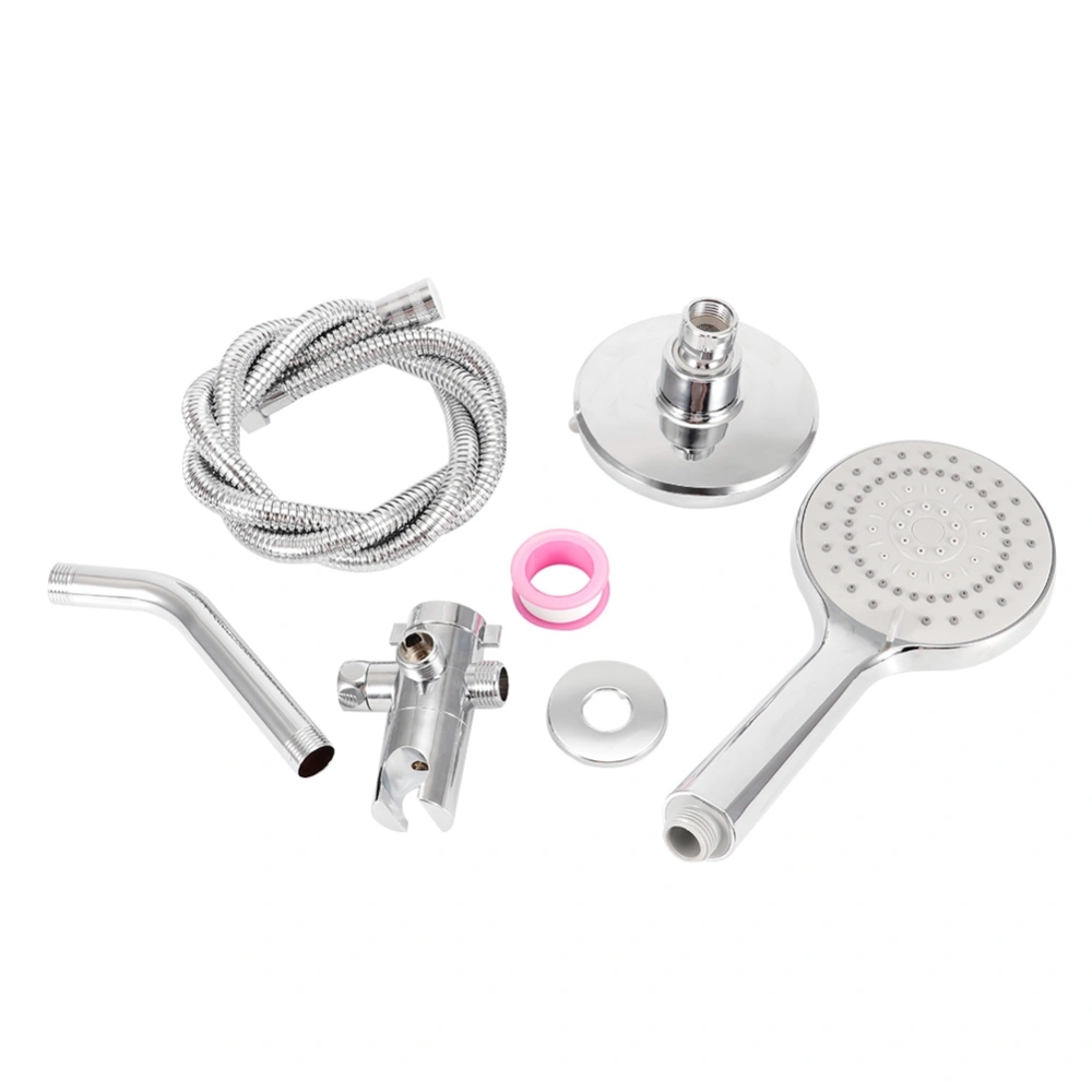 High-pressure Double Head Shower Chrome-plated Tee Bracket 5 Function Shower Set System G1/2"