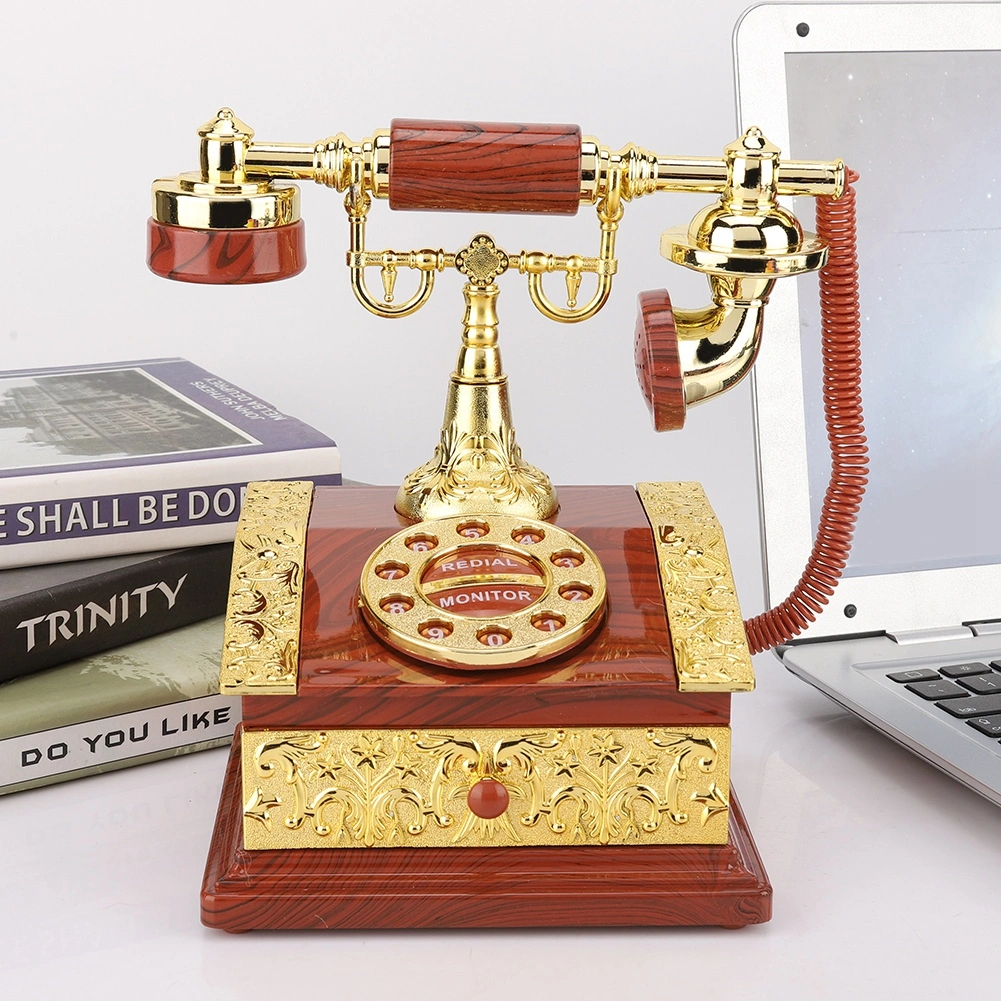 Retro Dialing Telephone Music Box Jewelry Box Storage Case Desktop Ornament