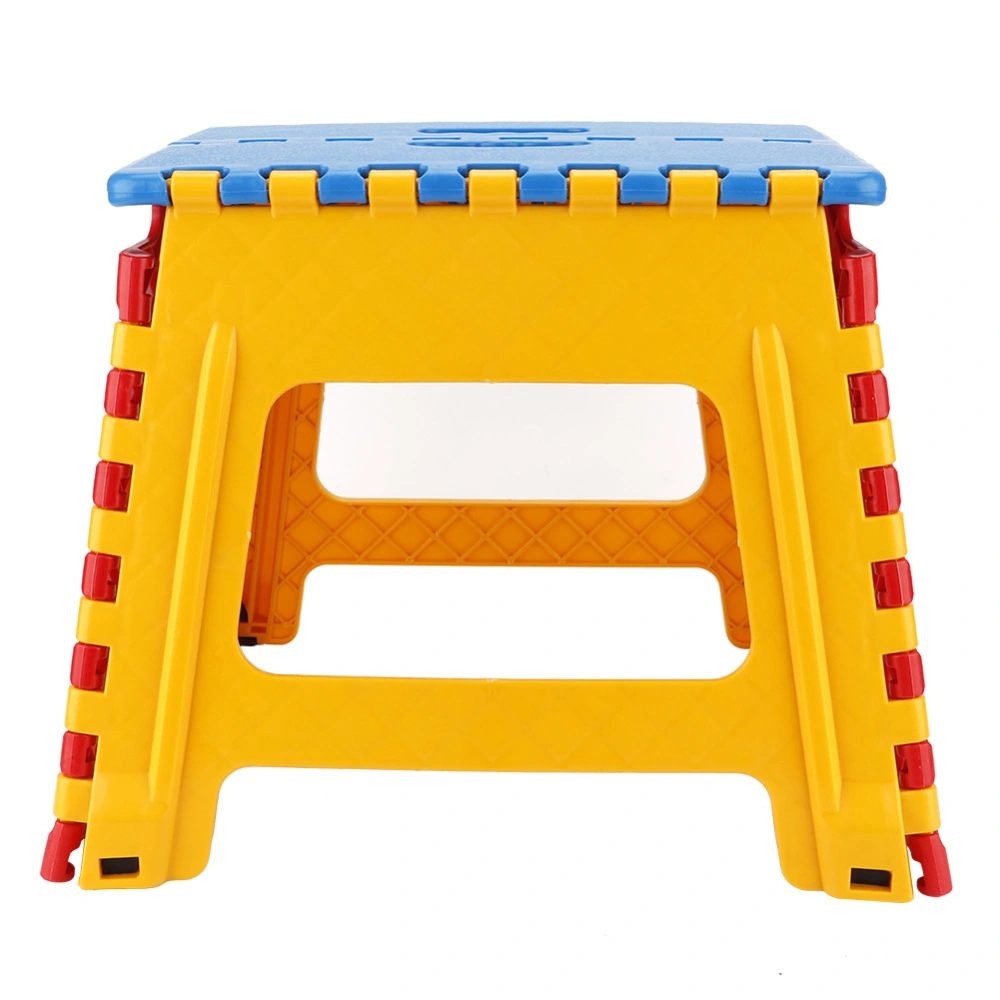 Folding Stool Small Chair Advanced Portable Children Stool 32*22.5*30cm(Chair Surface Blue)