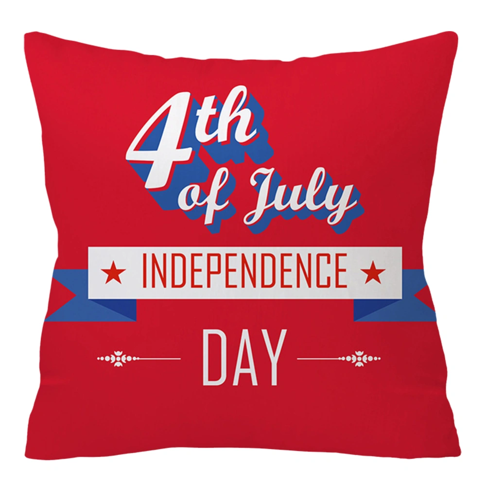 American Independence Day Pillowcase Polyester Sofa Cushion Cover Square Pillow Cover（4）