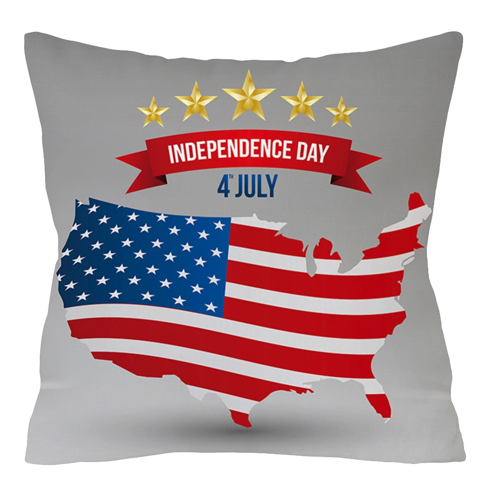 Polyester Fiber Independence Day Throw Pillow Covers Sofa Cushion Pillowcase 45*45cm(2)