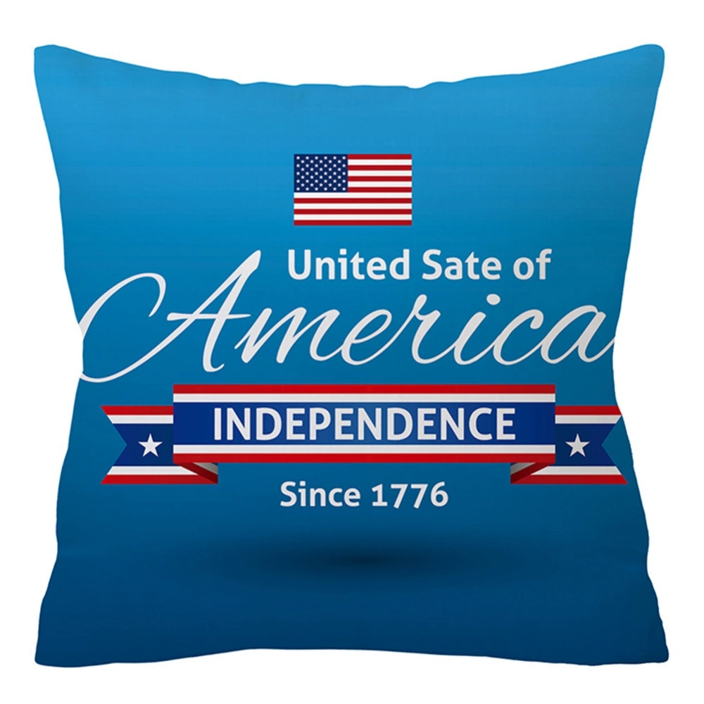 Polyester Fiber Independence Day Throw Pillow Covers Sofa Cushion Pillowcase 45*45cm(3)