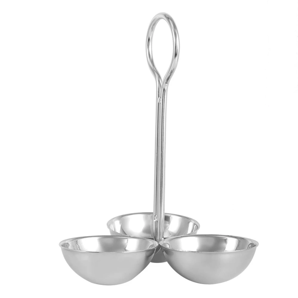 Portable Stainless Steel Snack Dish Dessert Snack Stand Hand-held Fruit Stand Holder