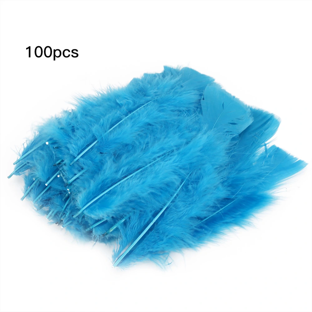 100 Pcs Colored Feathers Wedding Decoration Candy Color Fill Feathers (Blue)