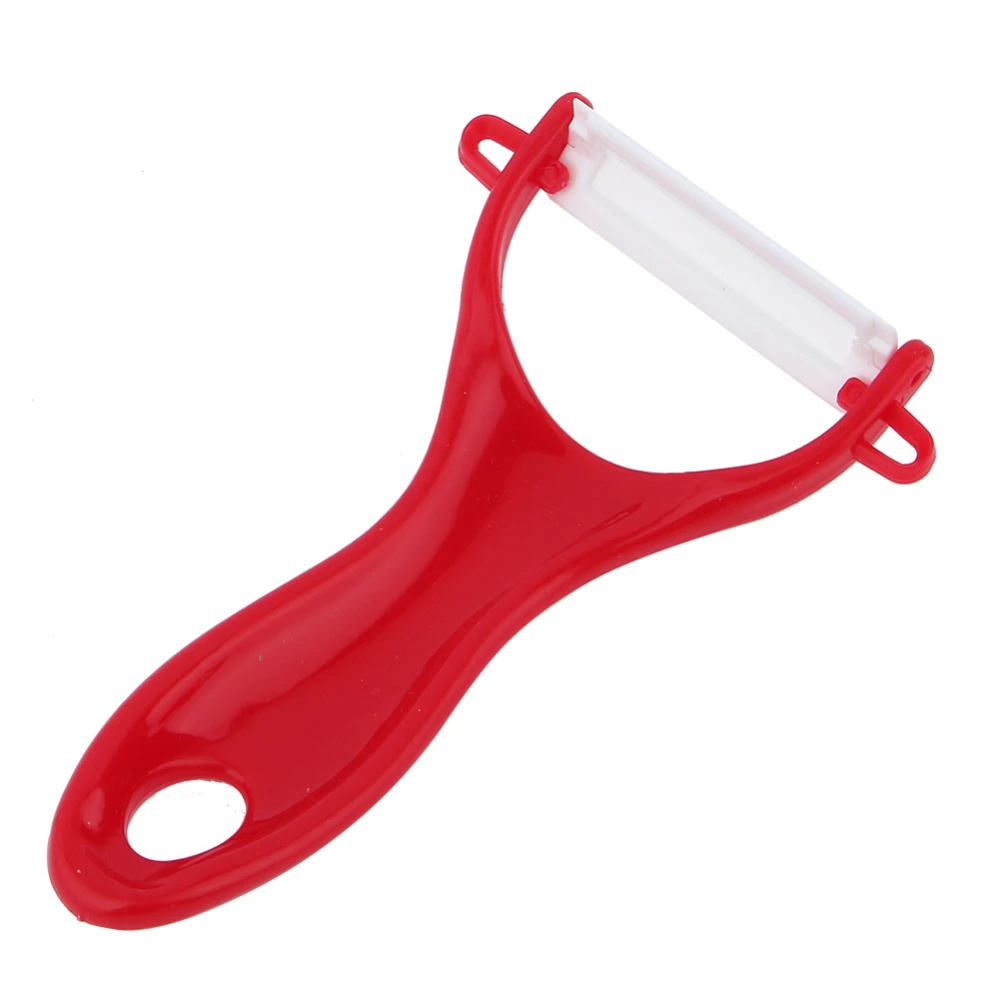 Kitchen Tools Potato Fruit Vegetable Ceramic Peeler Cutlery Knives Peel tool (Red)