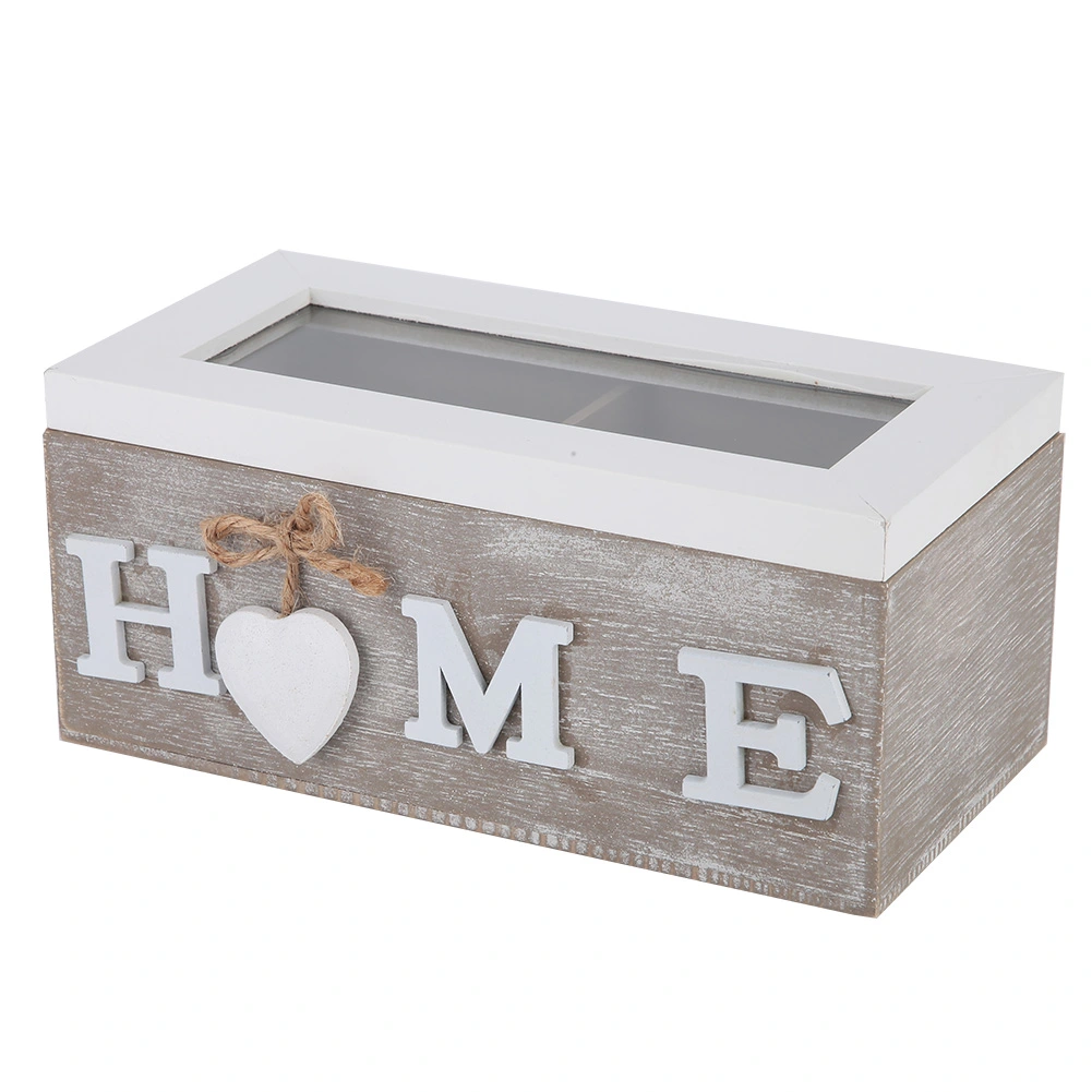 Tea Bag Jewelry Organizer Storage Box Desktop Container (Two Compartments)