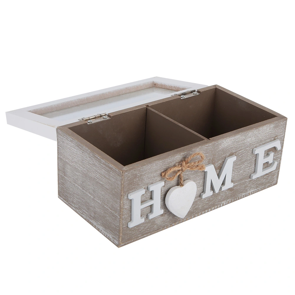 Tea Bag Jewelry Organizer Storage Box Desktop Container (Two Compartments)