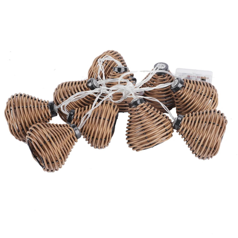 10Pcs Rattan Lamps String Lights LED Rattan Balls Fairy Lights Wedding Home Decoration