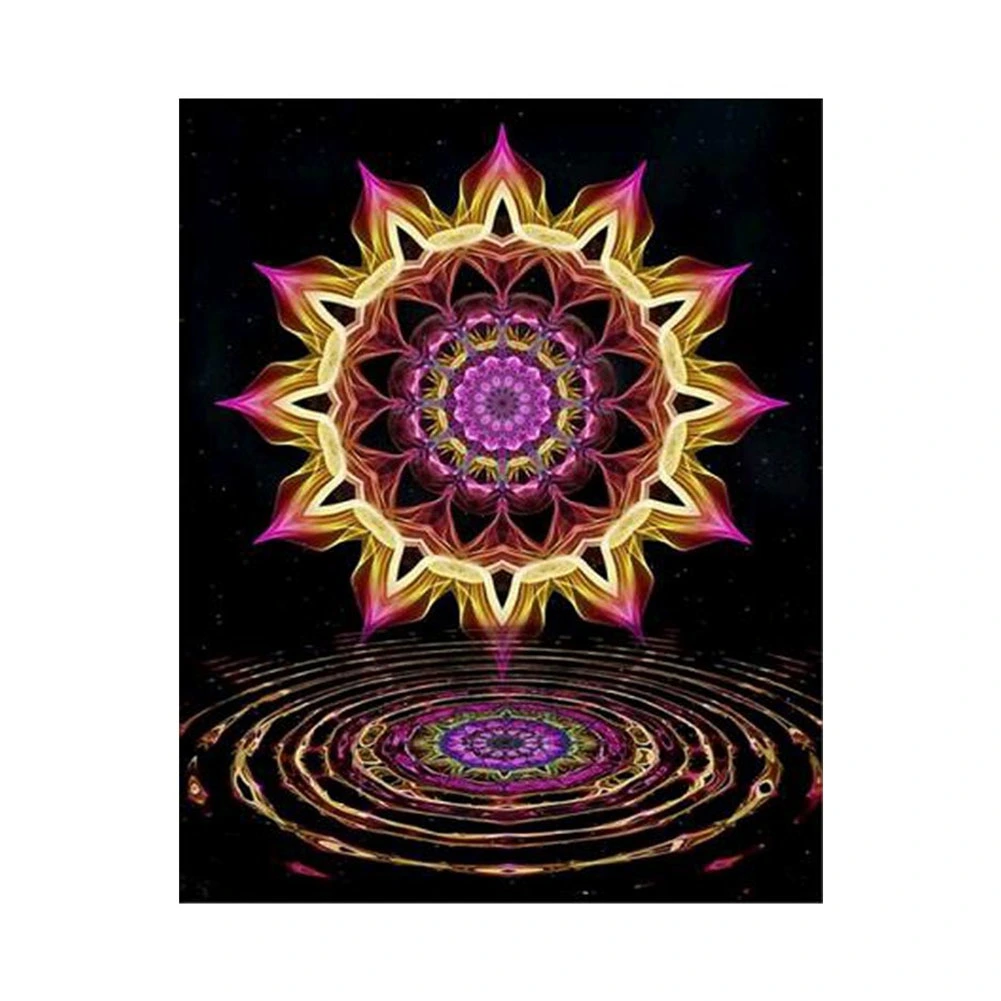 DIY Beautiful Fashionable Flower Pattern Crystal Diamond Painting Kit Home Wall Decor (25*30cm)