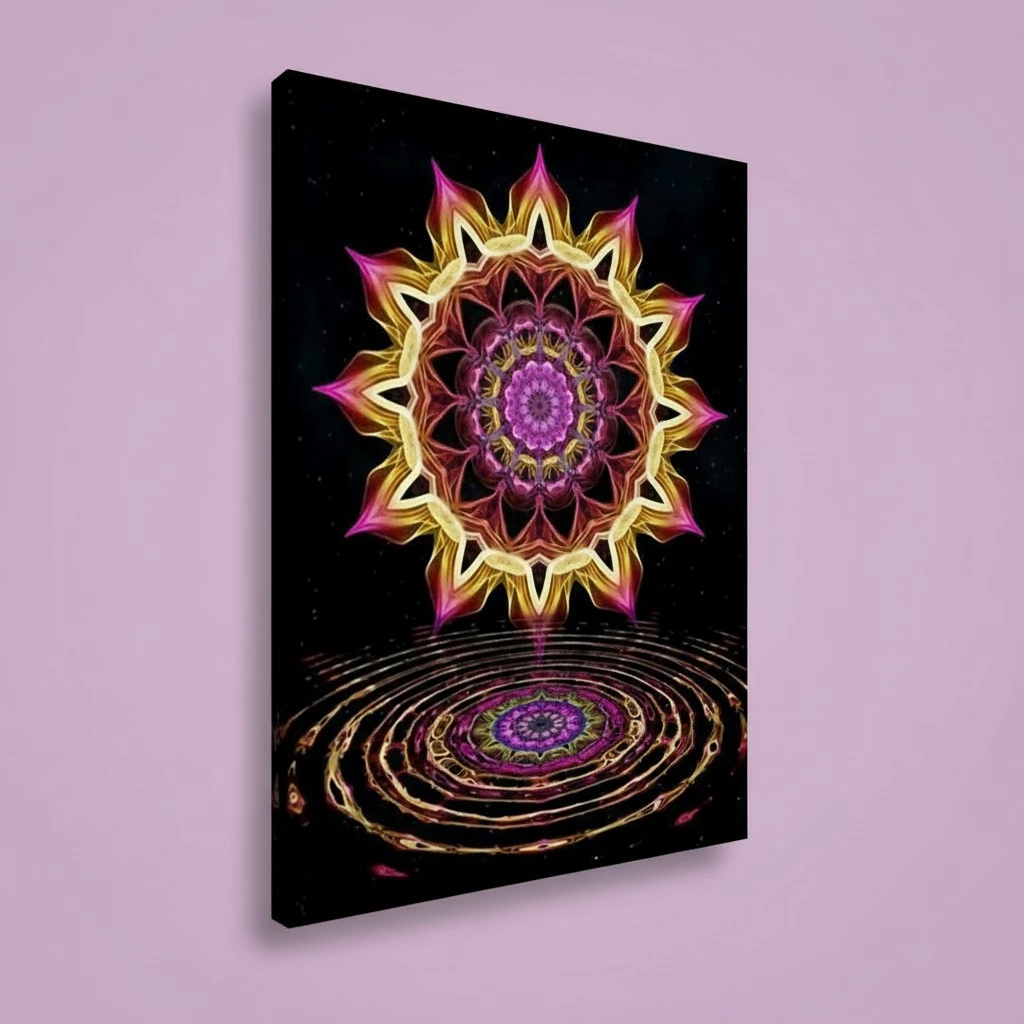 DIY Beautiful Fashionable Flower Pattern Crystal Diamond Painting Kit Home Wall Decor (25*30cm)