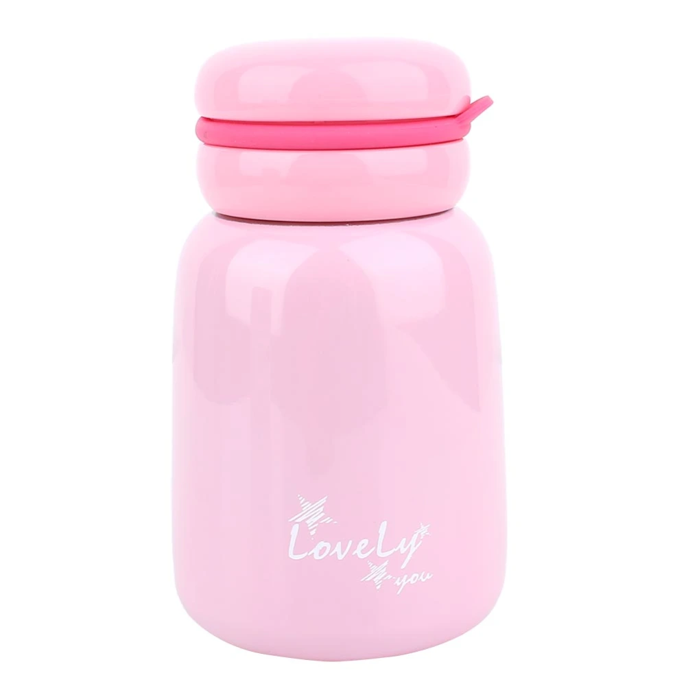 304 240ml Stainless Steel Macarons Color Thermos Cup Silicone Handle Cute Water Cup Pink