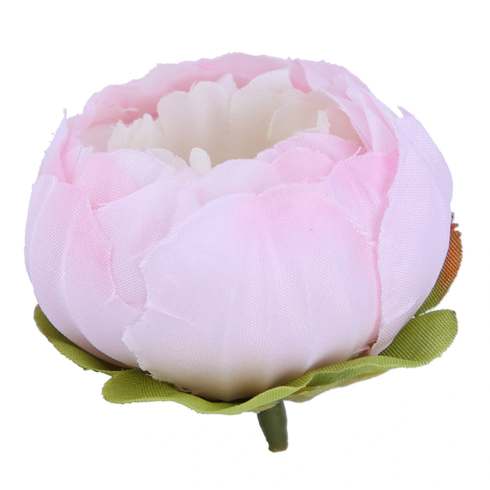 10Pcs Artificial Peony Flowers Head for DIY Wedding Bridal Wreath Decoration Light Pink