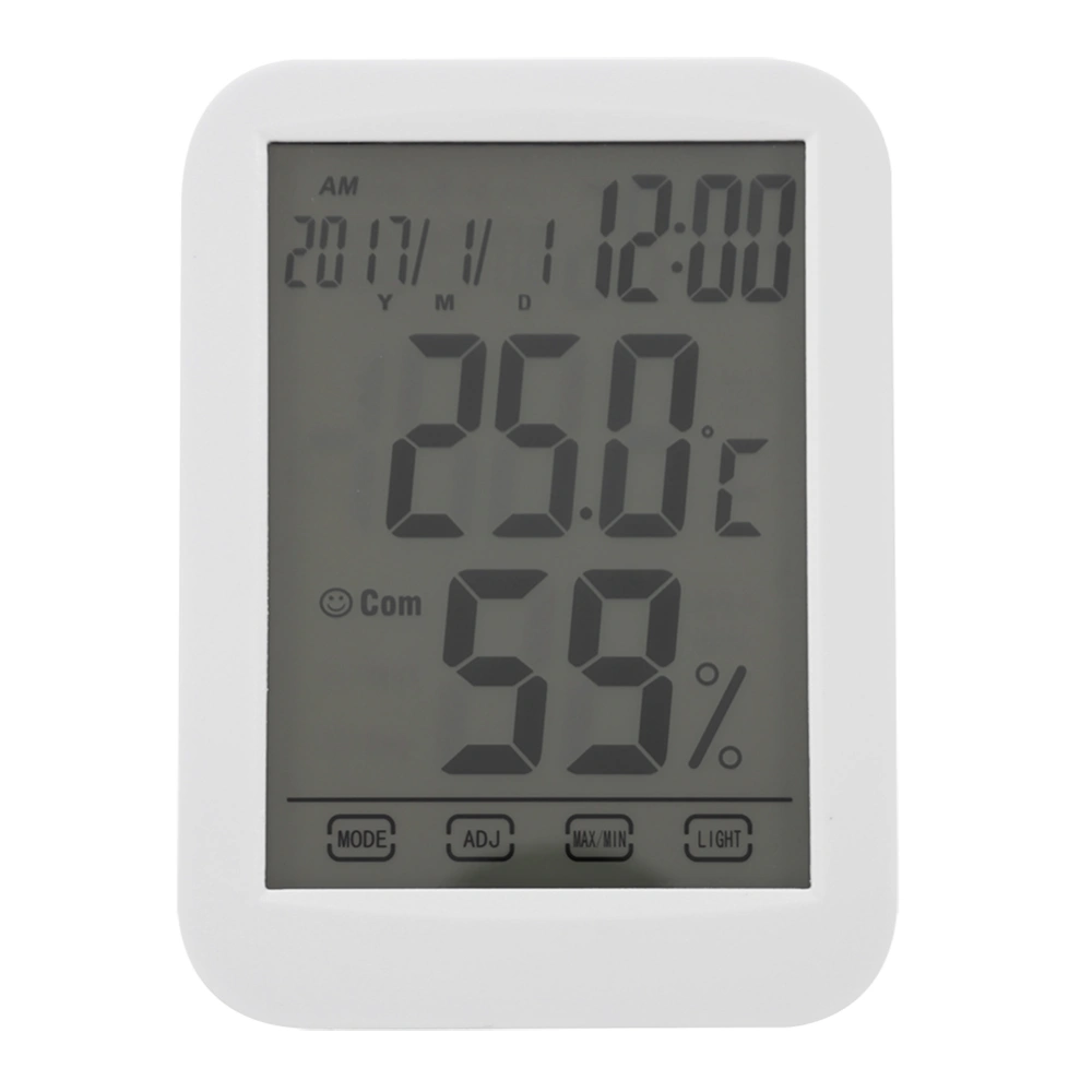 Touch Large Screen Clock Temperature and Humidity Meter Thermometer Digital Thermometer Home