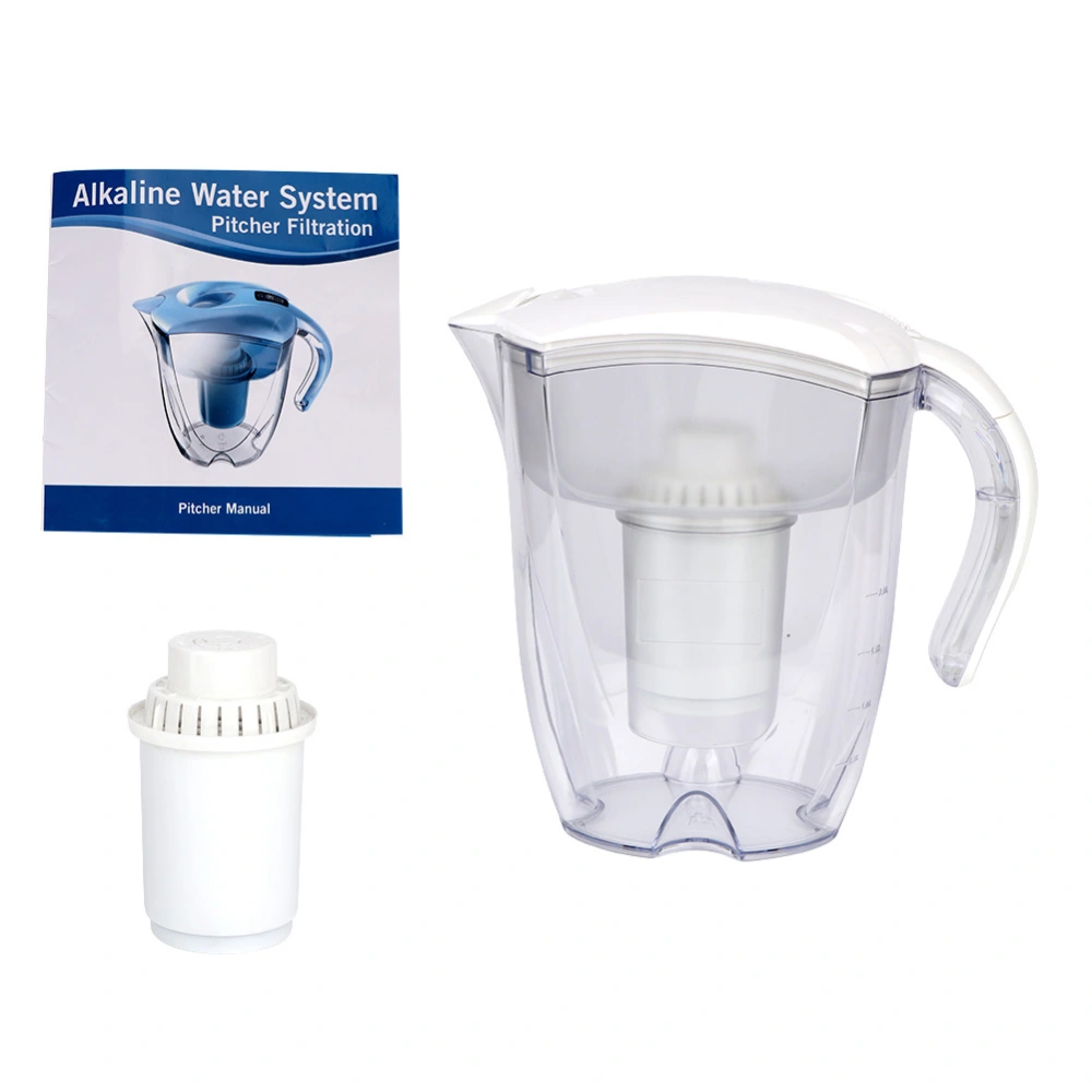 3.5L Invigorated Alkaline Water Pitcher Water Filter Purifier Jug Kettle (White)