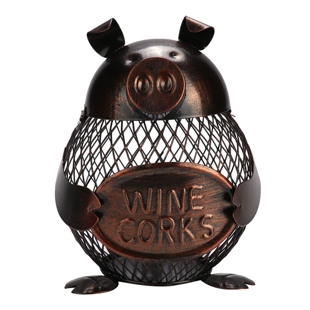 Practical Fashionable Pig Shaped Red Wine Cork Container Holder Table Decoration