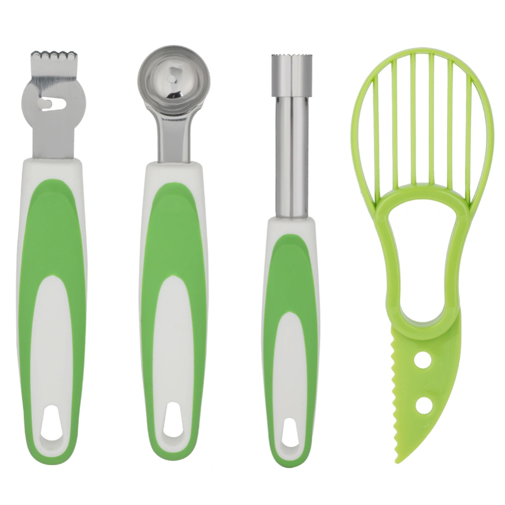 Four Piece Kitchen Gadget Set Fruit Tool Avocado Knife, Core Device,Fruit Scoop, Lemon Planer