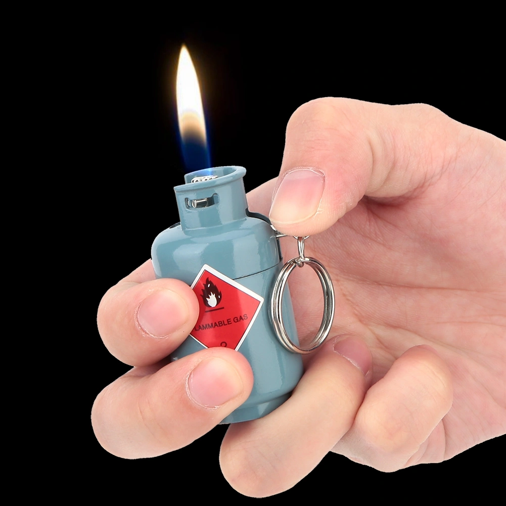 Fashionable Innovative Portable Gas Tank Shape Cigarette Lighter for Men Gift (Blue)