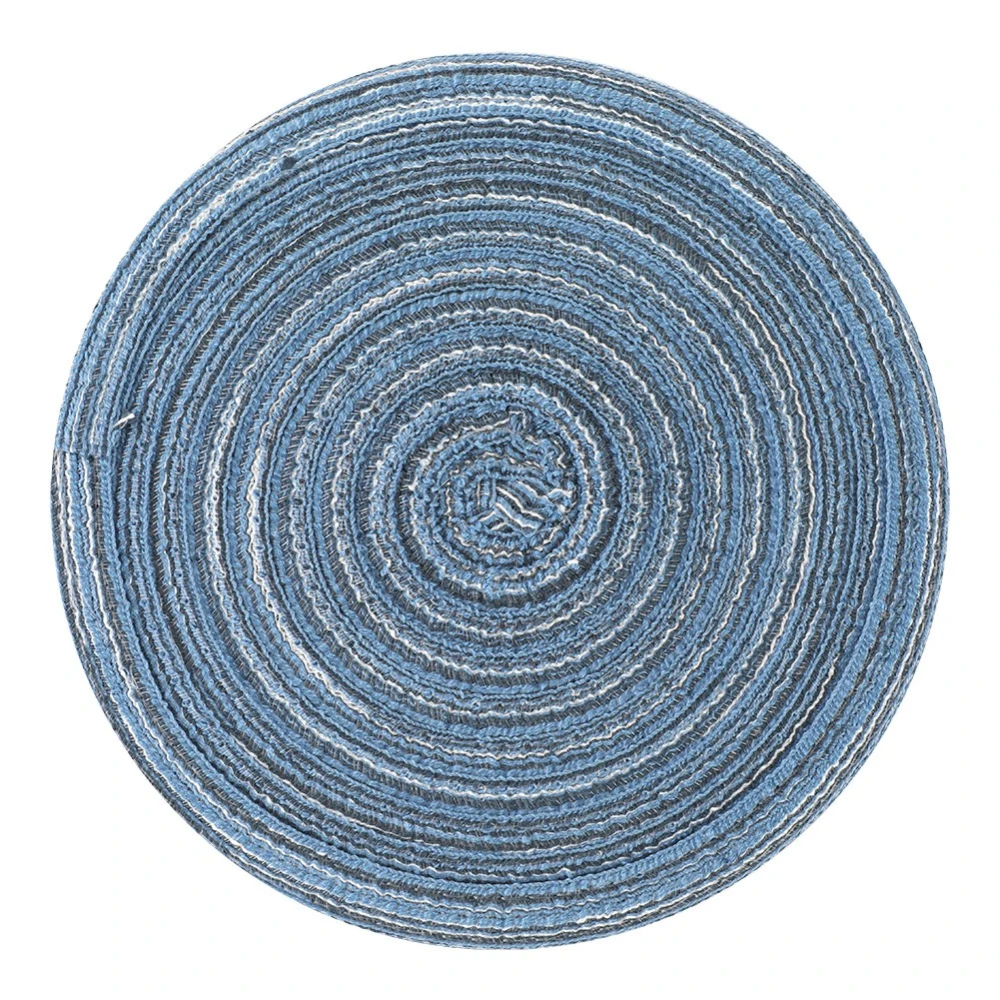 New Round Household Dining Table Special Placemat Heat-resistant Placemat Blue 18cm